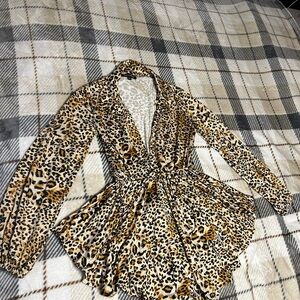 Leopard Print Long Sleeve Dress